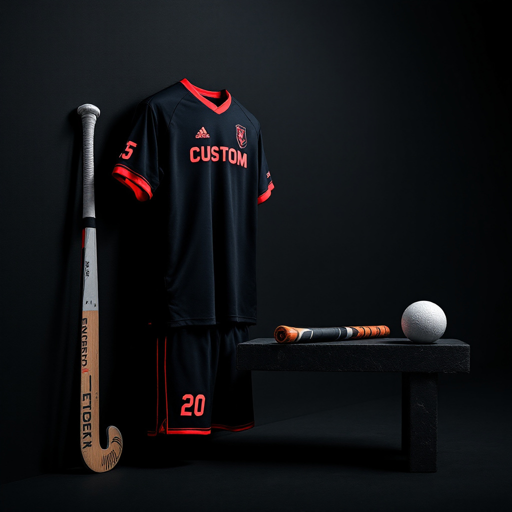 Custom hockey playing shirt and skort in team colours